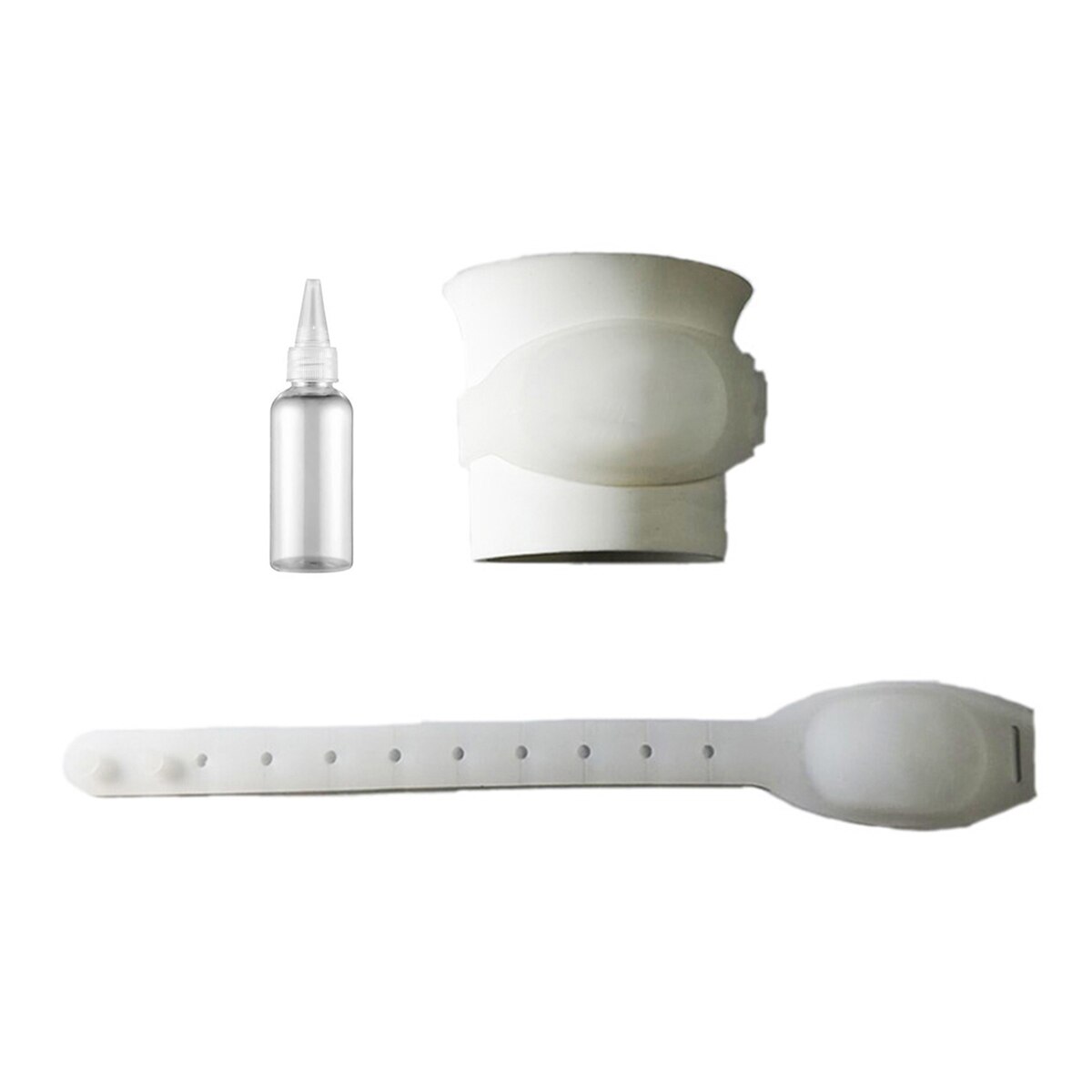 12ml- hand desinfektionsarmband silikon disponibel armband med disponibel armband: Vit