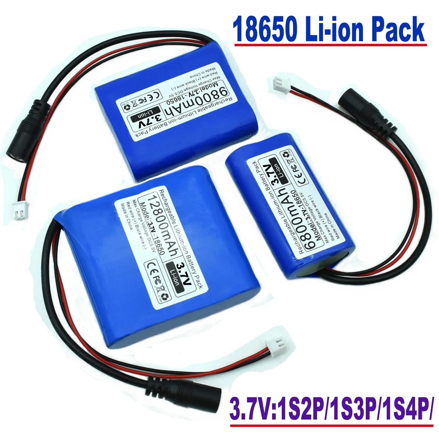 3.7V rechargeable 18650 lithium battery microcontroller LED outdoor light Bluetooth speaker audio backup power supply