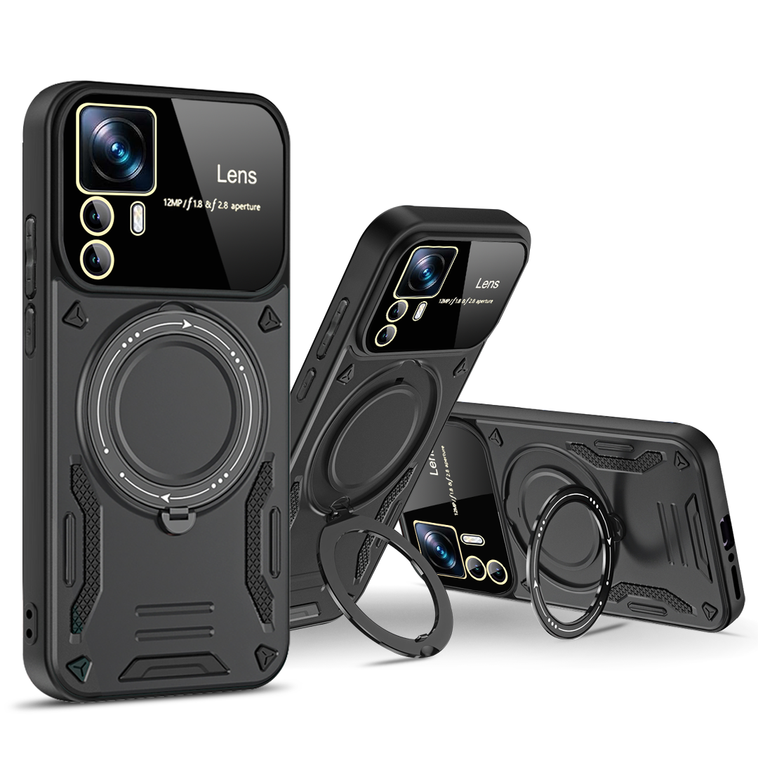 Pour Xiaomi 12T Pro étui Magsafe magnétique sans fil Charge armure étuis pour Xiaomi Mi12T Mi 12T Pro anneau support couverture de téléphone