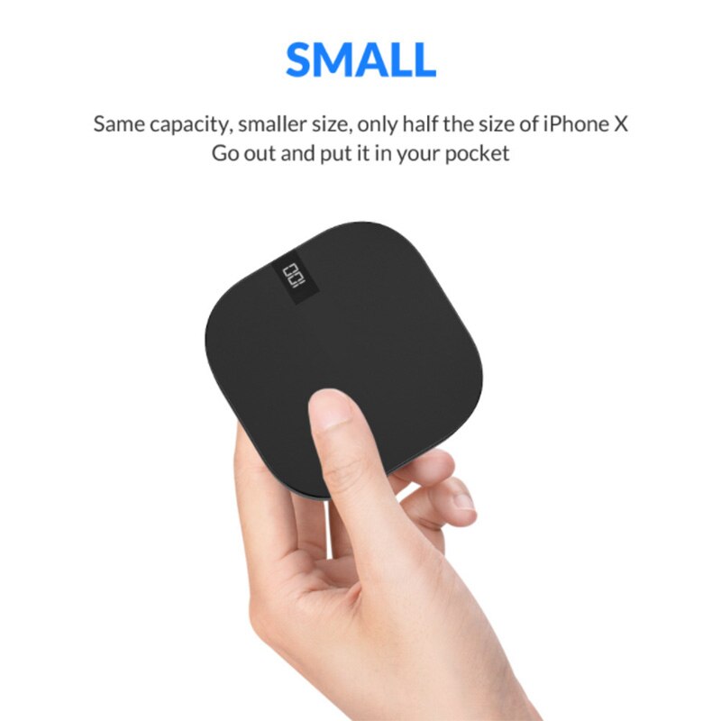 Mini Energie Bank 10000 mAh Typ-C & Beleuchtung schnelle eingang Digital Anzeige Energie Dual USB schnelle ausgabe tragbare Ladung schatz