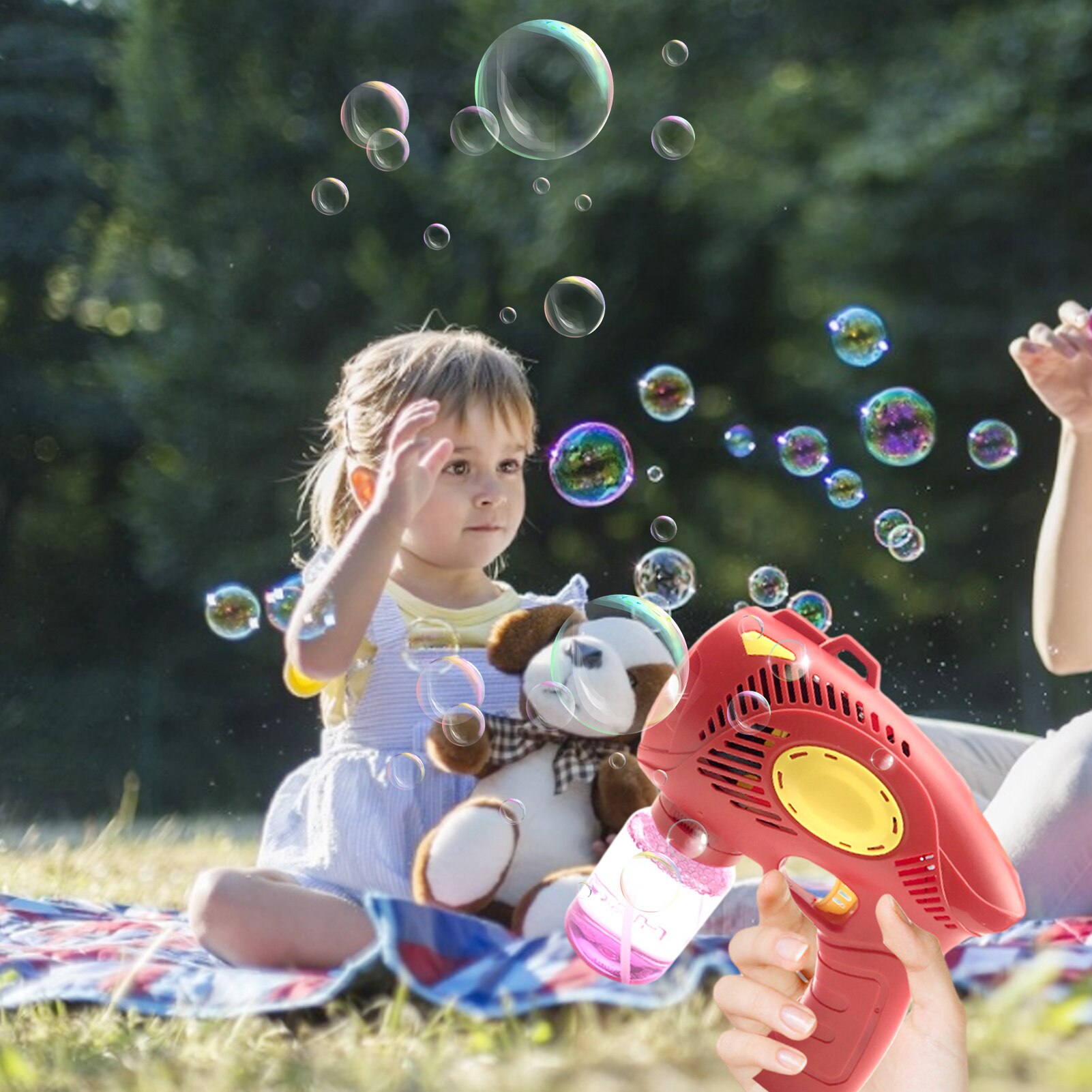 5-Gat Haai Bubble Machine Water Elektrische Bubble Speelgoed Draagbare Bubble Machine Automatische Bubble Generatie Kinderen # W