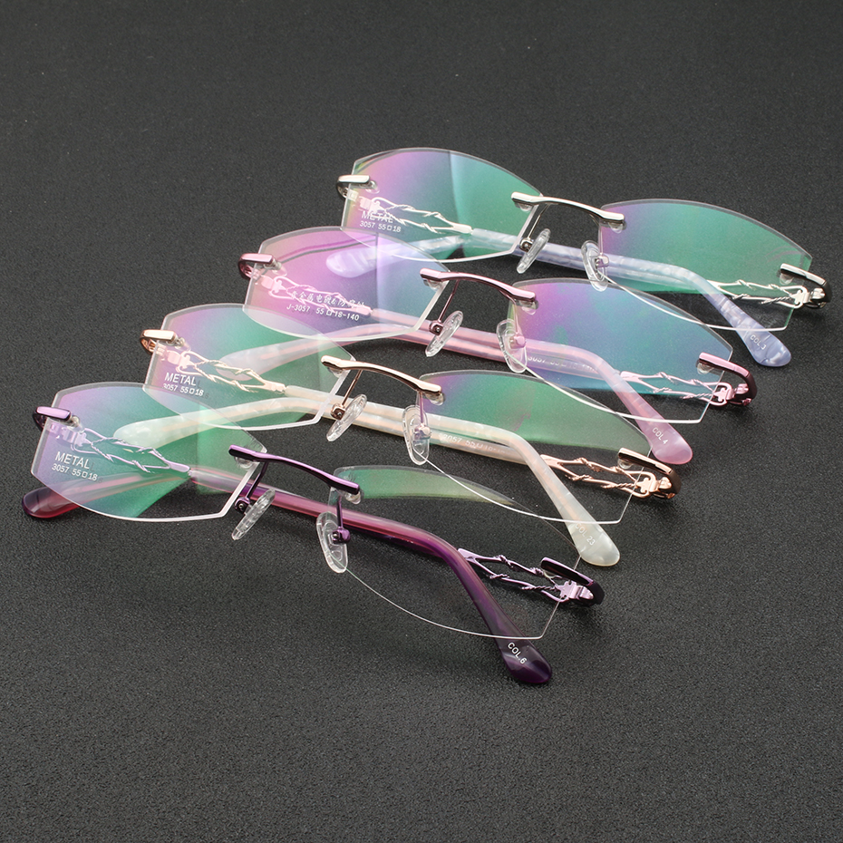 Montures de lunettes légères sans bords pour femmes, nouvel arrivage à la , myopie, Prescription optique, #3057
