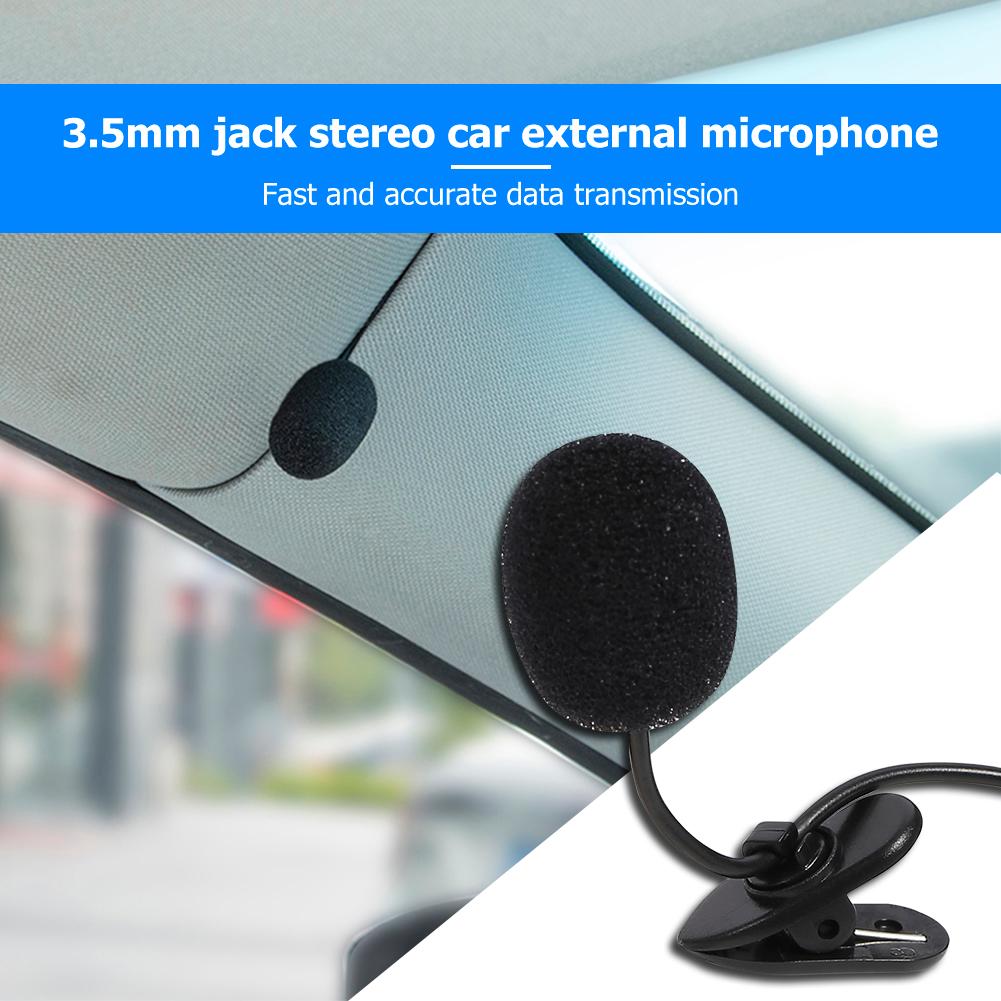 Mini micrófono externo para coche, reproductor de DVD, Radio, Audio, para teléfono móvil, PC, toma Jack estéreo de 3,5mm,
