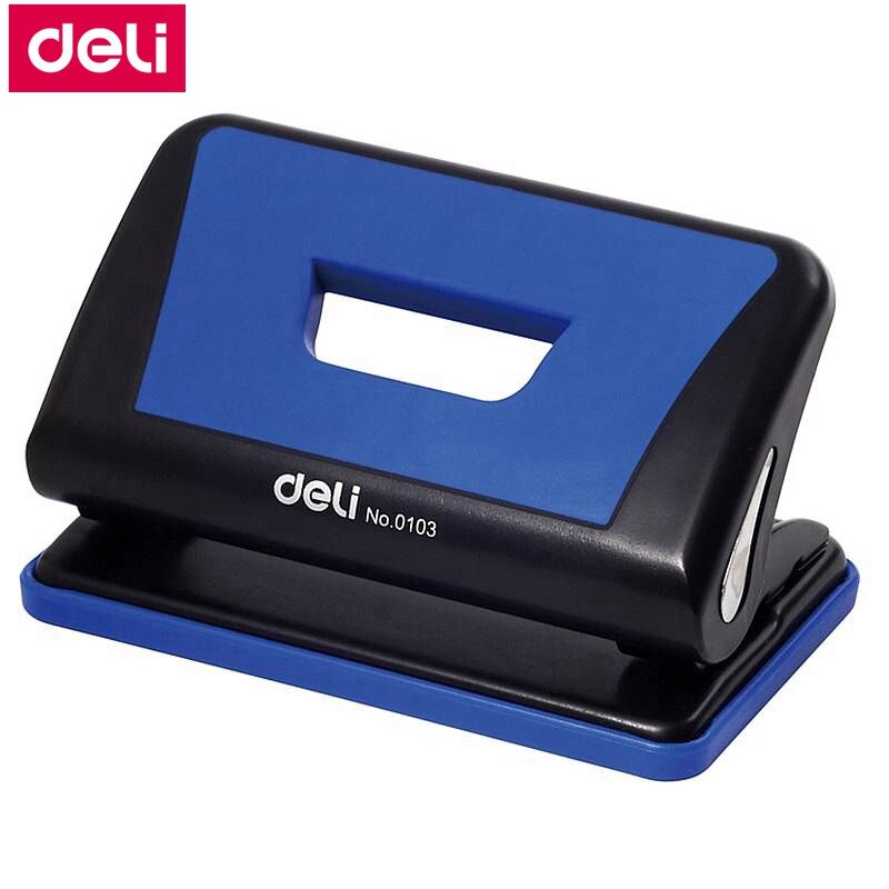 Deli 0103 Office Desk 6mm Hole punch binding hole punch two holes distance 80mm punch papers capacity 10 pages 80g