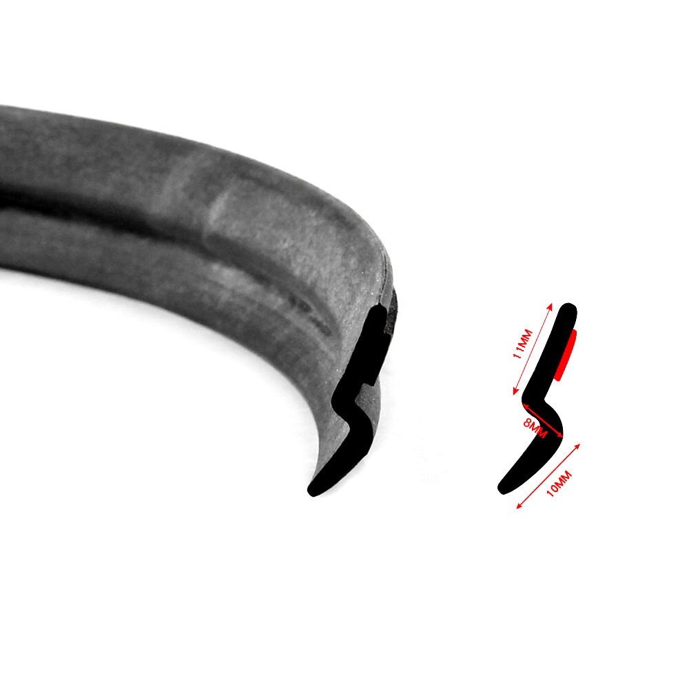 Cinta de sellado tipo Z para coche de 16 M, sellos de goma para puerta automática, adhesivo para relleno, aislamiento acústico, estilo impermeable para coche protector de
