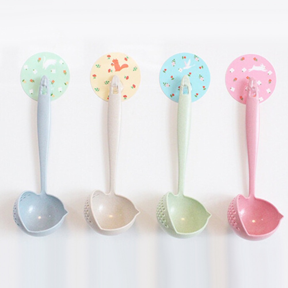 2 in 1 Lange Griff Suppe Löffel Sieb Hause Sieb Kochen Werkzeuge Weizen Stroh Scoop Schöpfkelle Geschirr Küche Utensilien Spielereien