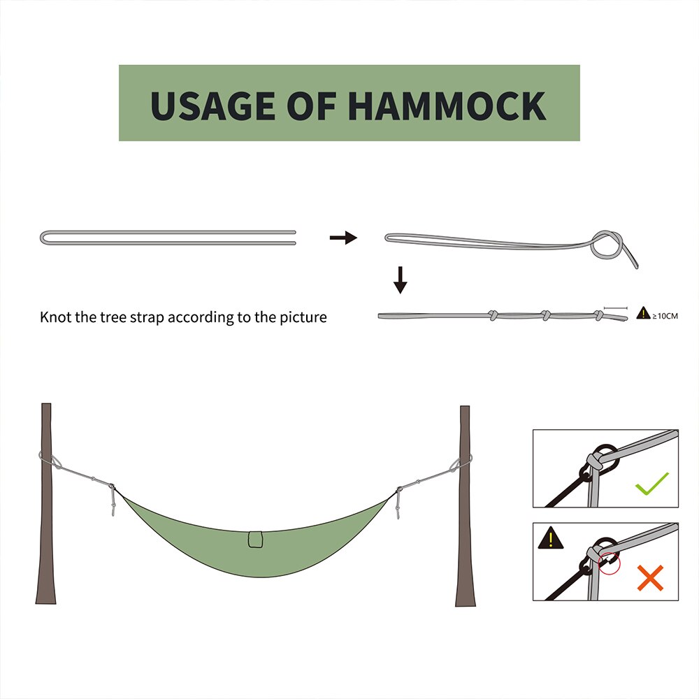 Hangmat - Klamboe - 2 - Persoons - Camping - 250 KG - Rood/ Zwart