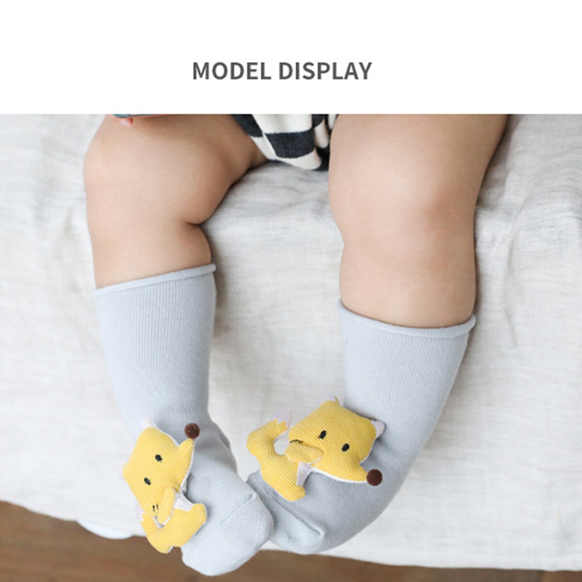 Baby Sokken Mode Cartoon Dier Katoenen Kousen Zachte Anti-Slip Medium Buis Warme Sokken Voor Kinderen 0-3 jaar