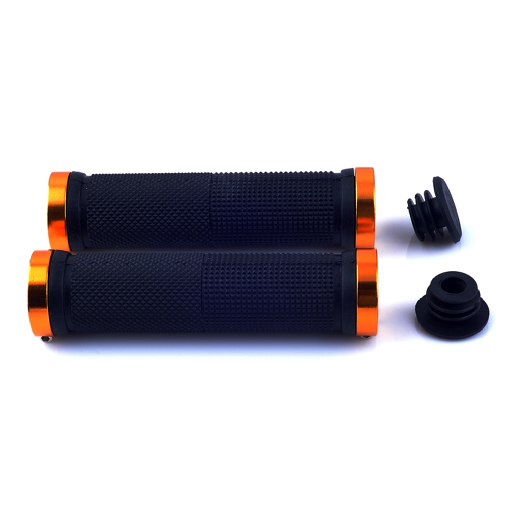 1 paar Bike Fahrrad Lenker Abdeckung Griffe Glatte Weiche Gummi Lenker abdeckung griff bar end Fahrrad Bar Griffe: Golden