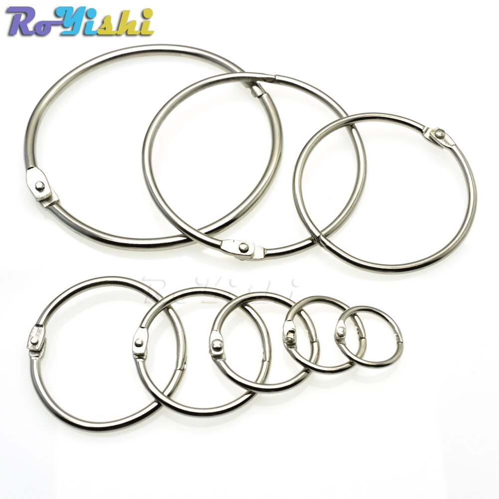 Losbladige Boek Bindmiddel Scharnier Snap O Ring Vergrendeling Sleutelhanger Metalen Ambachtelijke Onderdelen