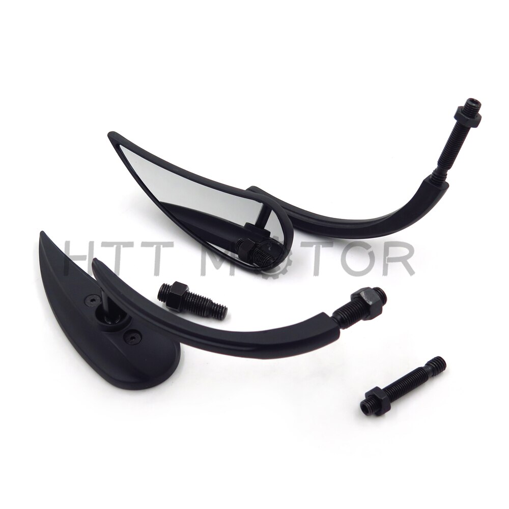 Aftermarket Motorcycle Parts Teardrop Rad II Rearview Mirror For Harley Davidson Street Sportster Cruiser BLACK