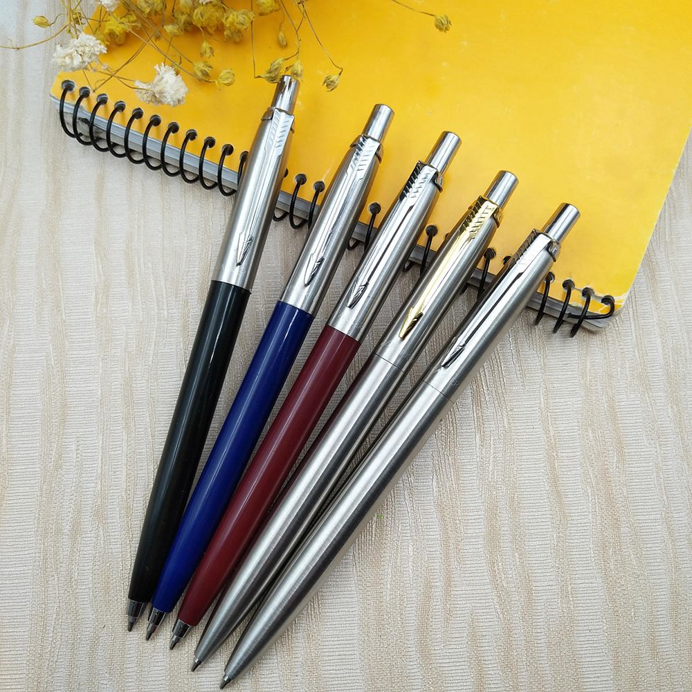 1 PC Balpen Kantoor Commerciële Druk Metalen Balpennen Pen Kern Oplosmiddelhoudende Automatische Balpennen Voor School