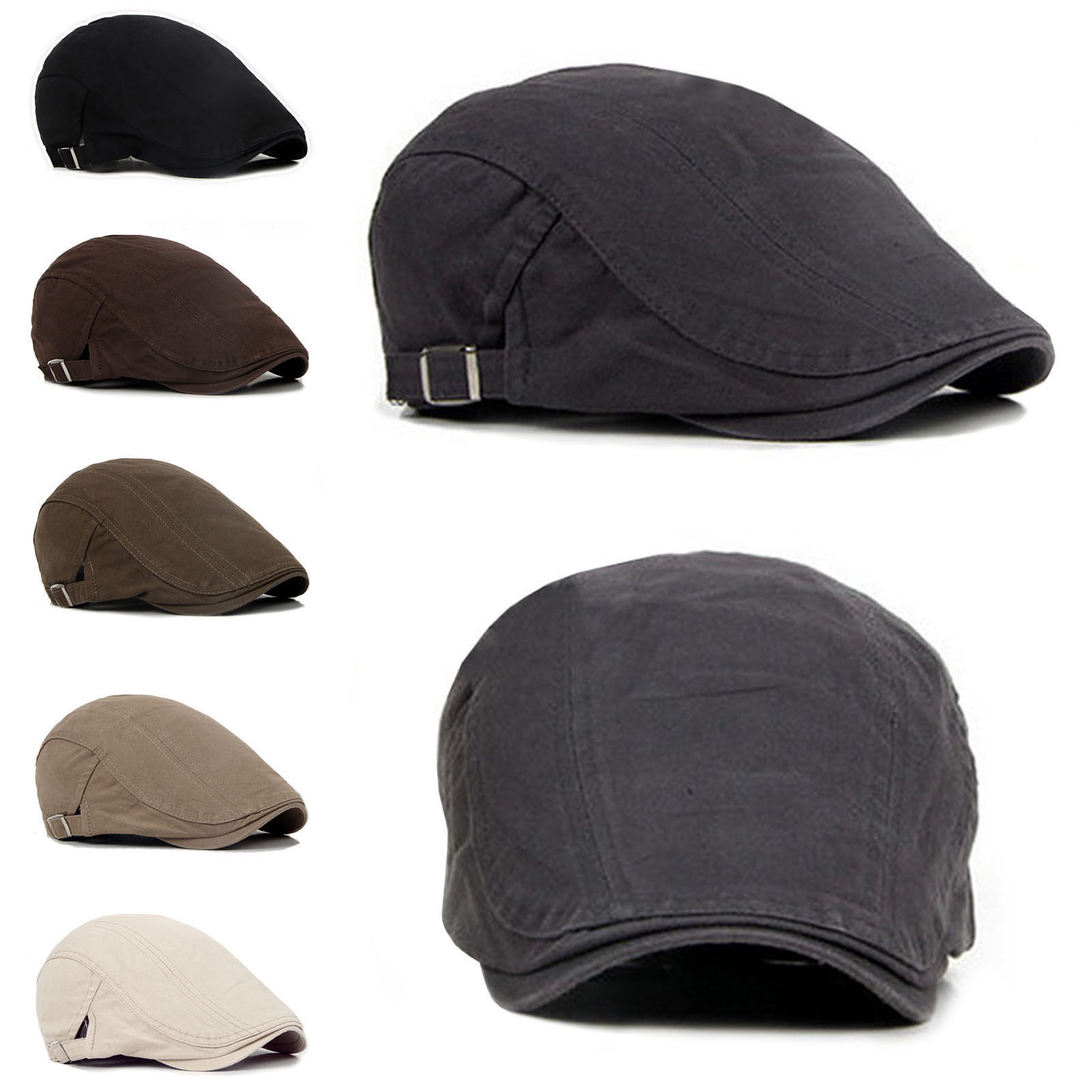Gorra de hombre boinas gorra Golf conducción sol gorra plana algodón gorras tipo boina para hombres Casual visores casquetas sombreros