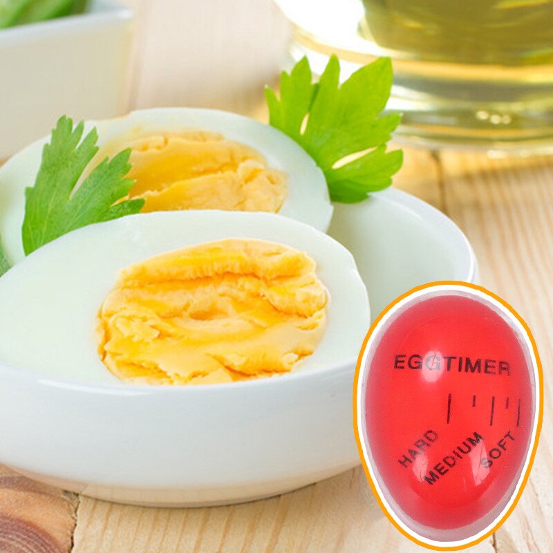 1Pcs Mini Color Changing Egg Timer Resin Material Perfect Boiled Eggs By Temperature Kitchen Helper Egg Timer Red timer tools