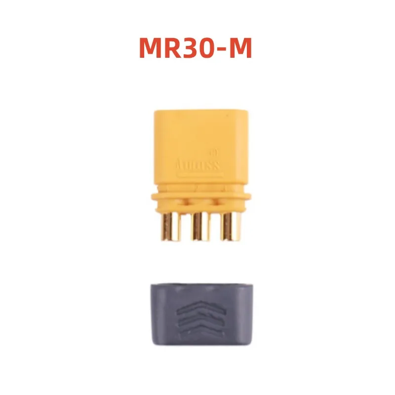 10 Uds Amass MR30 macho hembra enchufe de Motor CC conector de tres orificios: Gris oscuro