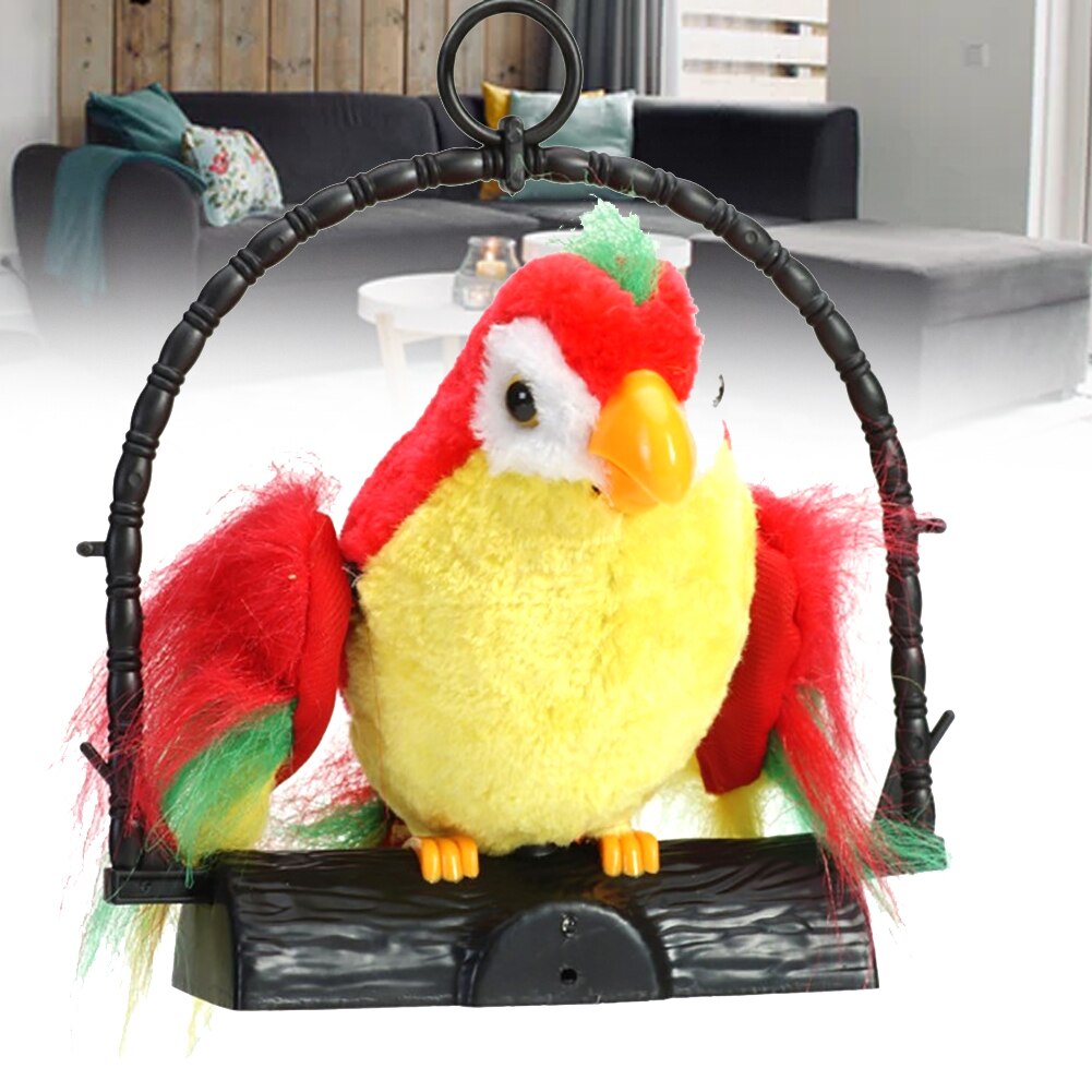 Electric Parrot Sound Recording Imitate Talking Funny Simulation Prank Party Kids Toy Home Decor Repeat Voice Birthday