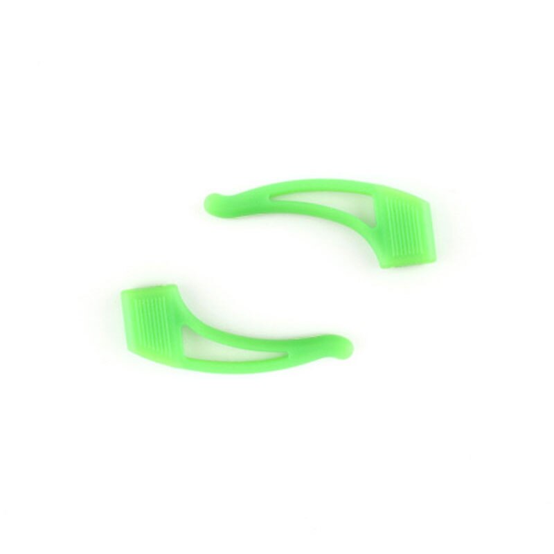 Soporte antideslizante de silicona de para gafas, gancho para las orejas, punta de patilla deportiva, 1 par,: green