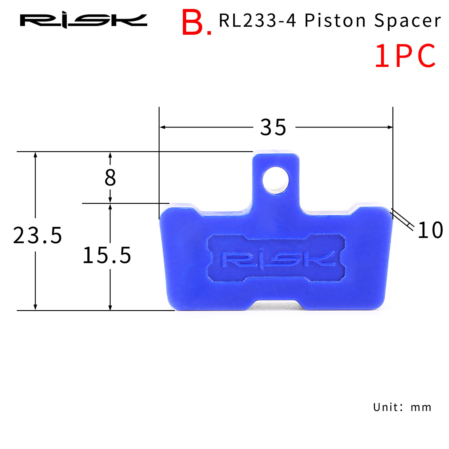 RISK RL233 Bike Hydraulic Disc Brake Bleed Spacer Piston Retainer Brake Caliper Pad Spacer Washer Instert Tool Spreader: Yellow