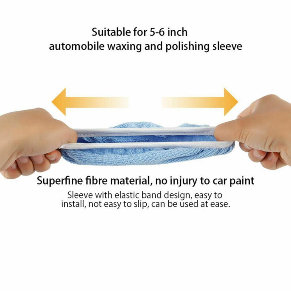 Multi Size Polishing Bonnet Buffer Pad Microfiber Bonnet Disc Waxing 5pcs Care Polish Bonnets Pad For Car Paint Cover F8Y9