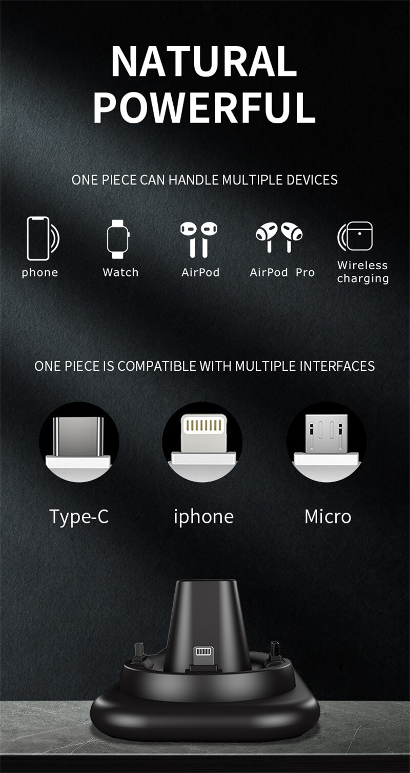 9 In 1 Schnelle Drahtlose Ladegerät Docking Station für IPhone 13 12 11 Pro Apple Uhr Airpods 3 2 1 USB Typ C Android Lade Dock