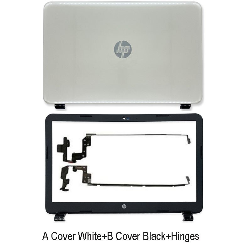 Nowy LCD do laptopa tylna pokrywa dla HP 15-G 15-R 15-T 15-H 15-Z 250 G3 255 G3 pokrywa przednia wielkie litery podpórce pod nadgarstki dolna pokrywa podnóżek A B C D biały: AB Hinges