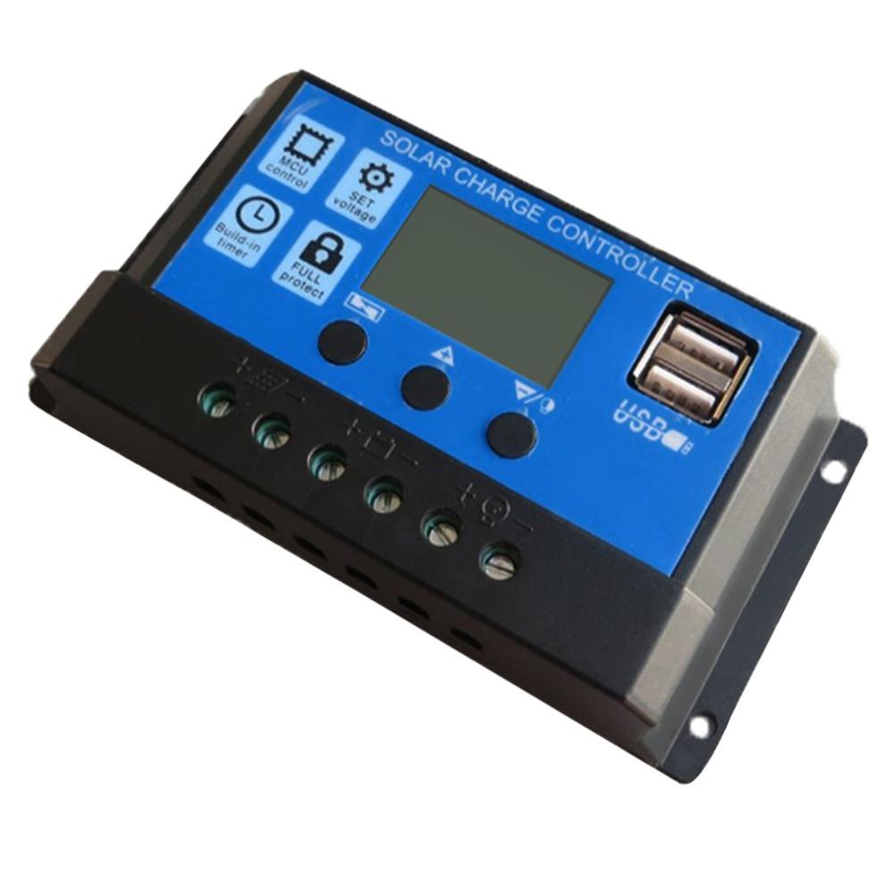 Professionele Dual USB 12 V/24 V 10A Zonnepaneel Controller Batterij Laadregelaar LCD Display Regulator Solar Controller