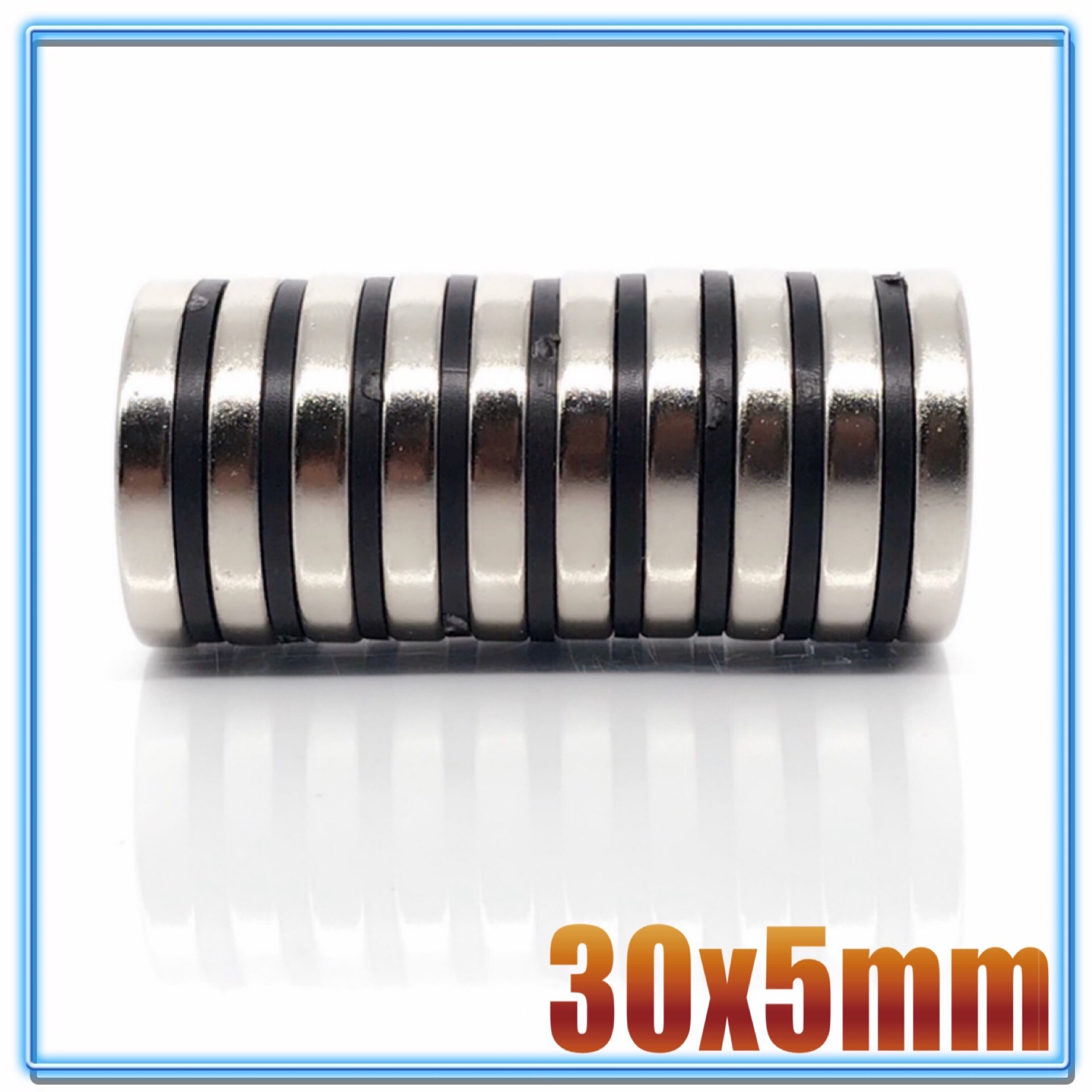 5/10/50 kpl neodyymimagneetti 30 x 3 30 x 5 n40 ndfeb pyöreä supertehokas vahva kestomagneettinen imanes-levy 30*3 30*5