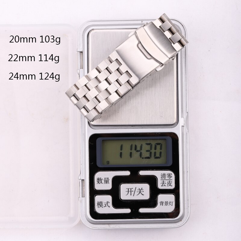 Solid Stainless Steel Watch Strap Bracelet 18mm 20mm 22mm 24mm Women Men Silver Brushed Metal Watchband Accessories