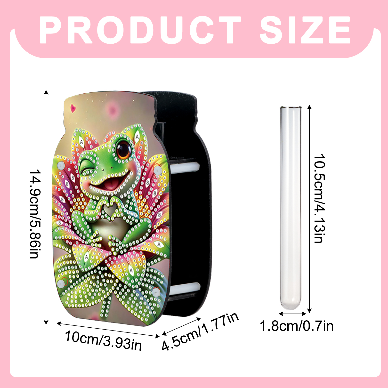 Diamond Art Painting Vaasset voor volwassenen, dierenpatroonvormige diamant acryl dubbelzijdige vaas voor thuis desktop decoratie cadeau