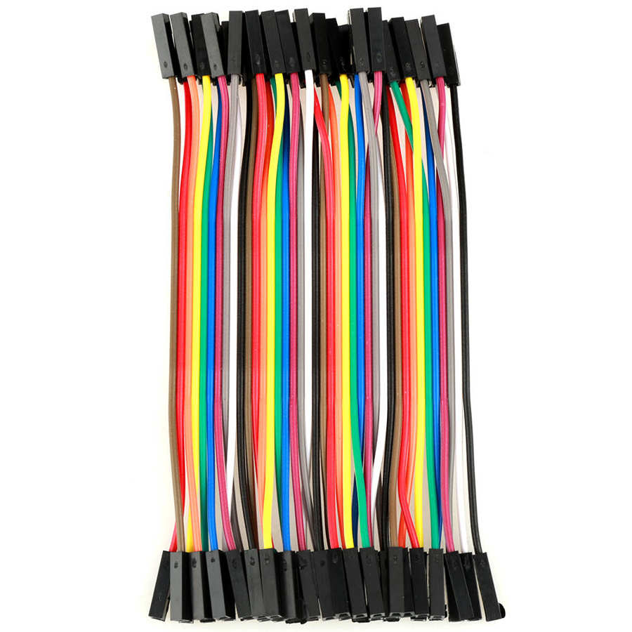 5Pcs Colorful Jumper Wire 10cm Jumper Wires Set for Breadboard 40pin F to F Ribbon Cable