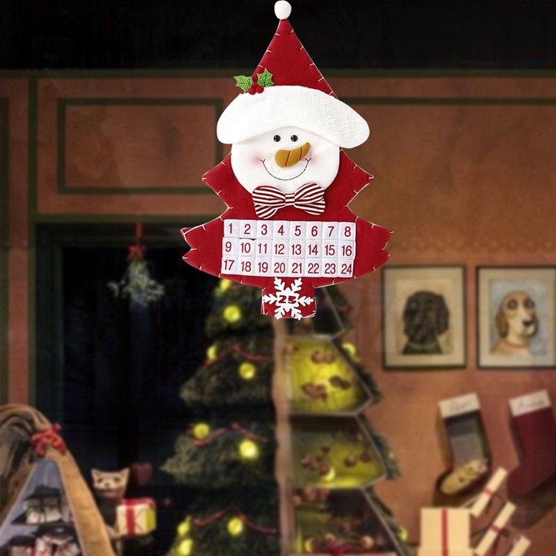 1PC Advent Calendar Hanging Flannel Decorations for Decor