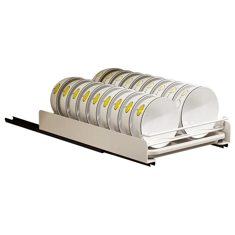 Keuken Uittrekbaar Schotel Opbergrek Huishoudelijke Kast Ponsvrij Schotel Trekmand Lade-type Afdruiprek Plaat Afvoerrek