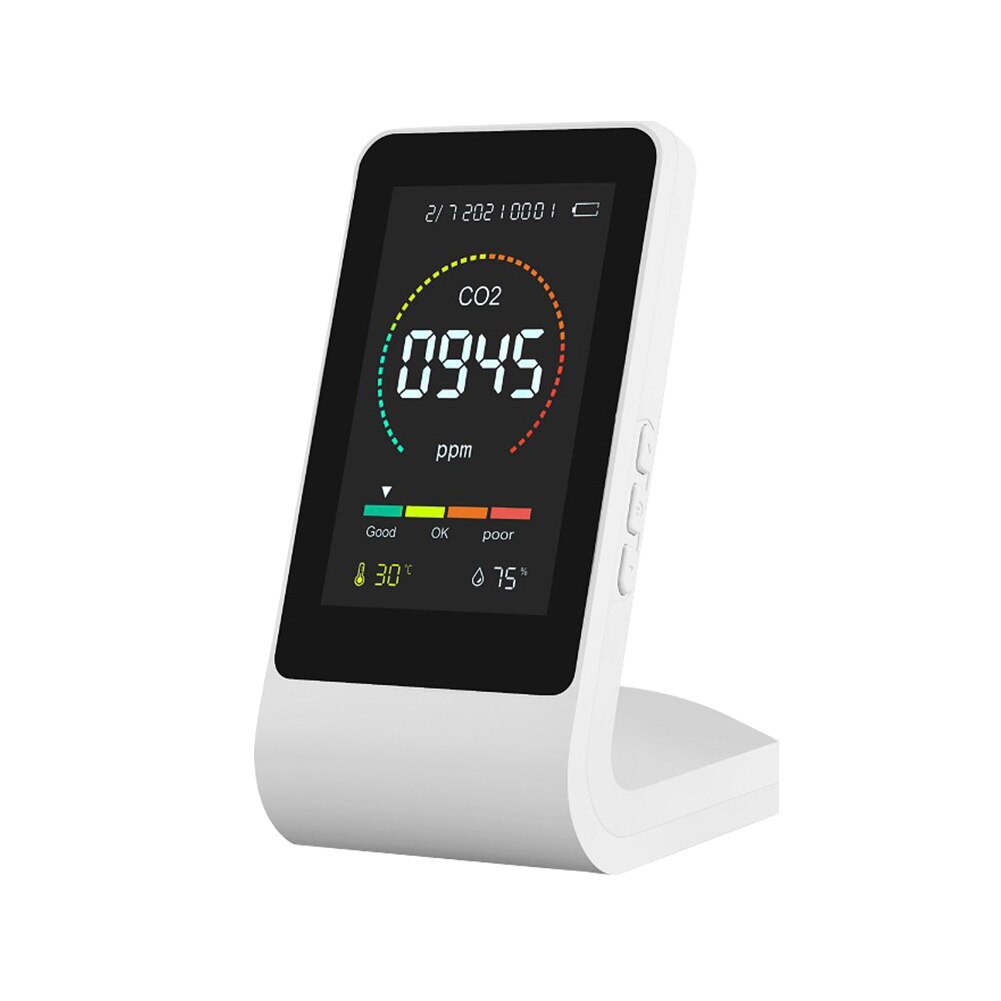 3-in-1 Intelligent Carbon Dioxide Detector Lightweight Measuring Tool Indoor Air Monitor Thermometer Hygrometer