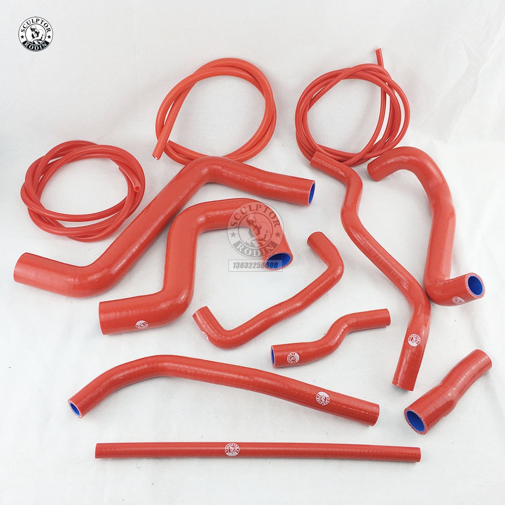Manguera de aspiración de silicona y manguera de vacío para VW Golf, juego de 12 piezas de manguitos, colores rojo, azul y negro, para reemplazo en VW Golf GT I MK2 1.8 8V PB, 1987-1991