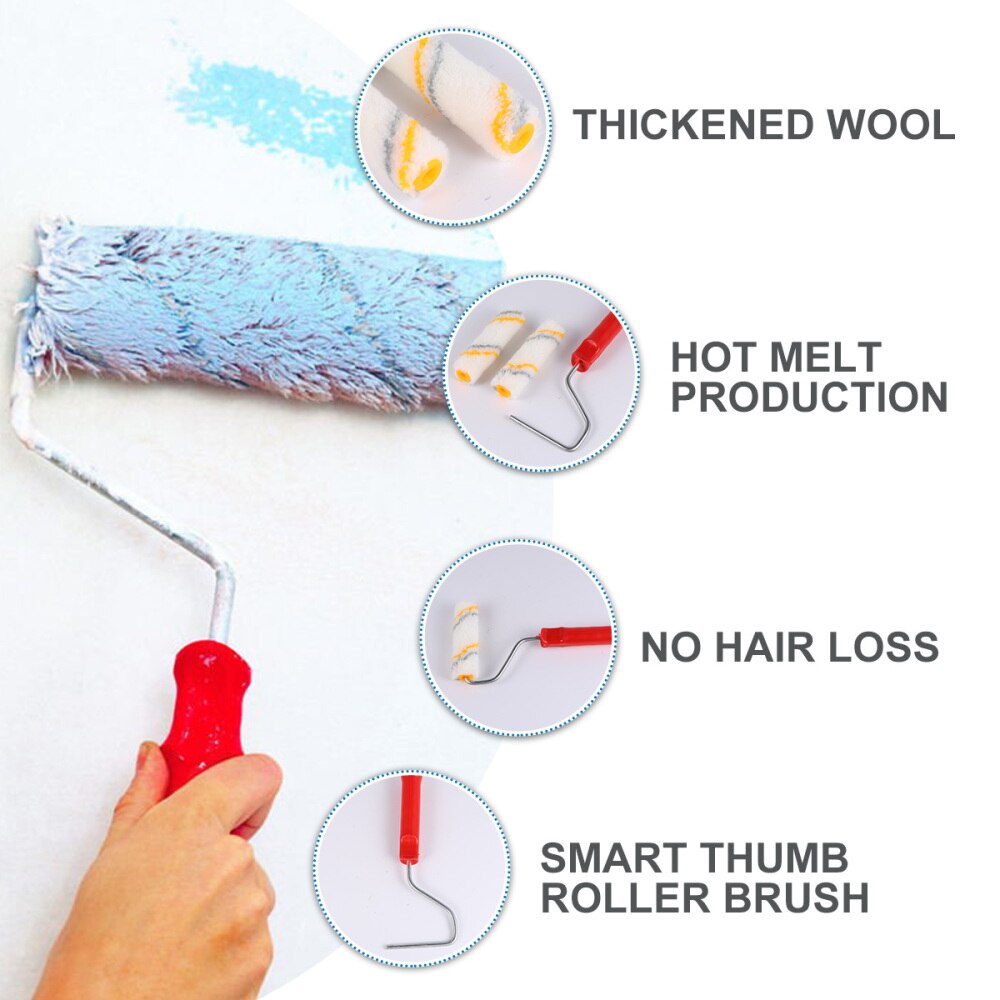 1 Set 21pcs Paint Rollers Mini Roller Brush Melt Little Finger Roller Brush Coating Decorators Brush Wall Painting Tools (20