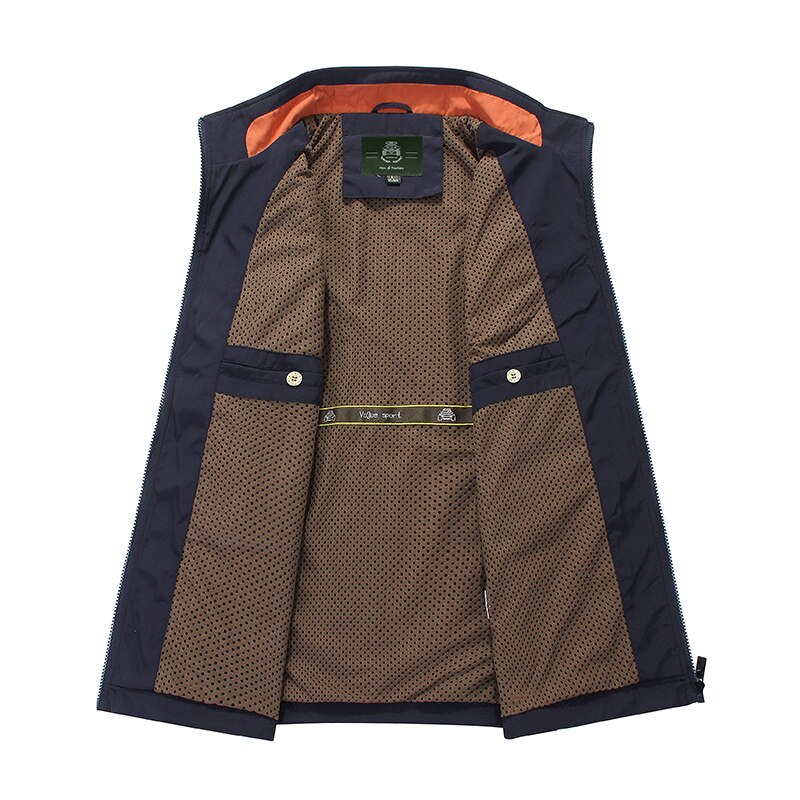 Men&#39;s Multi Pocket Fishing Vest 4XL Spring Autumn Mesh Breathable Thin Loose Leisure Waistcoat Tops Outdoor Hiking Sports Vests