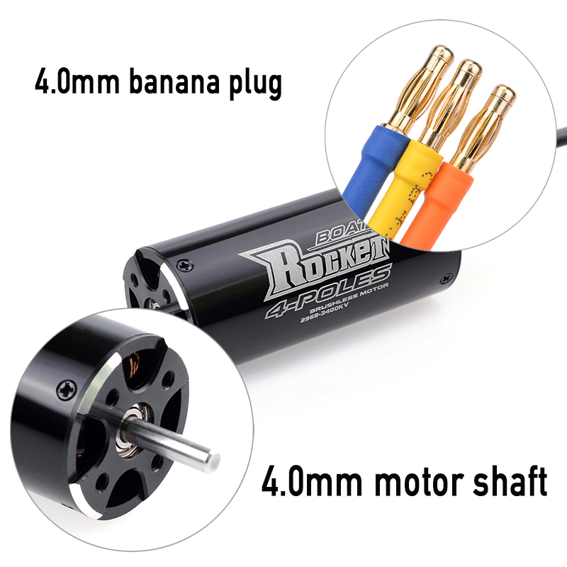 SURPASSHOBBY Rocket 2968 3400KV 3800KV Motor for Traxxas Blast Feilun FT011 FT012 600-800mm RC Boat Car