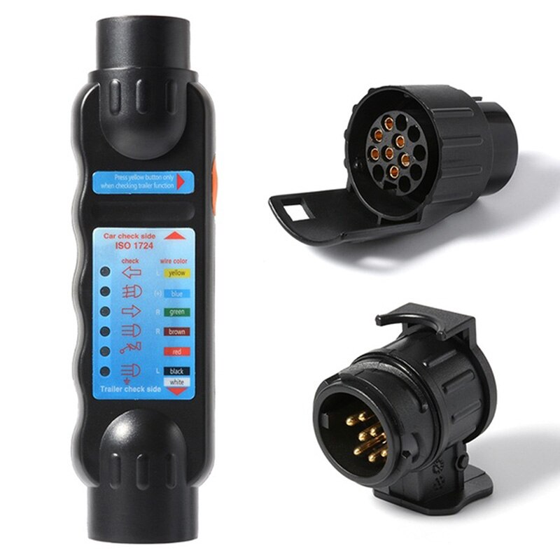 Car Truck Trailer Plug Mainly Durable Socket Tester Wiring Circuit Light Test Tool 12V 7-Pin