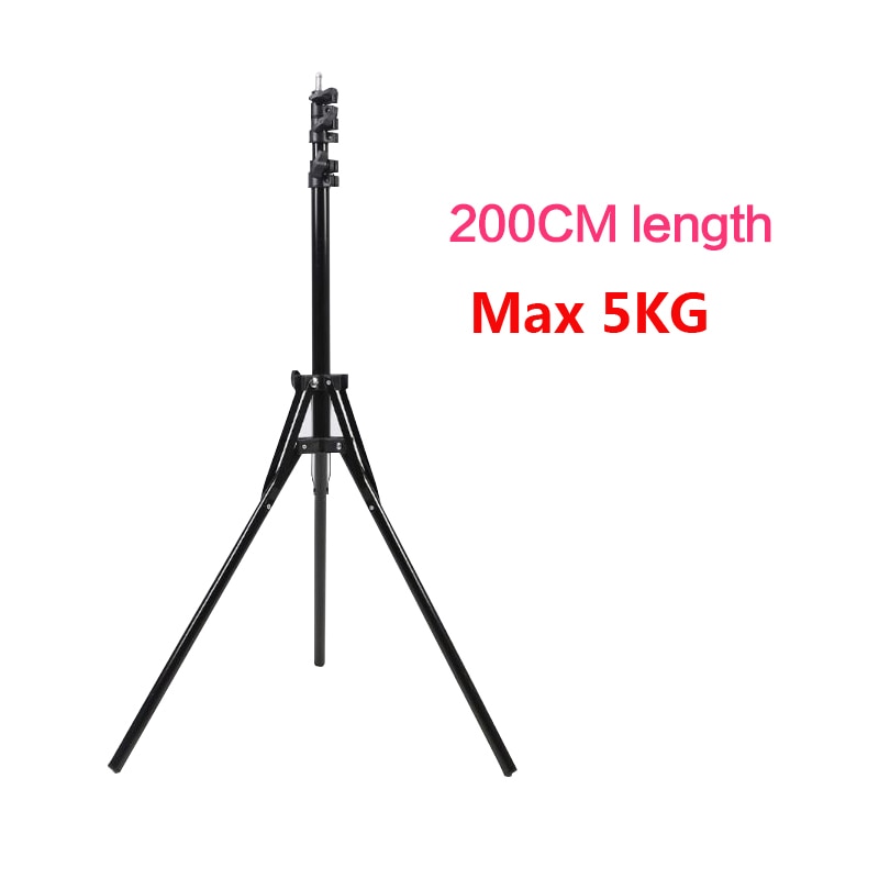 2M Fotografie Light Stand Max Belasting 5Kg Statief Stand Voor Foto Studio Softbox Video Flash Reflector Verlichting achtergrond Stand