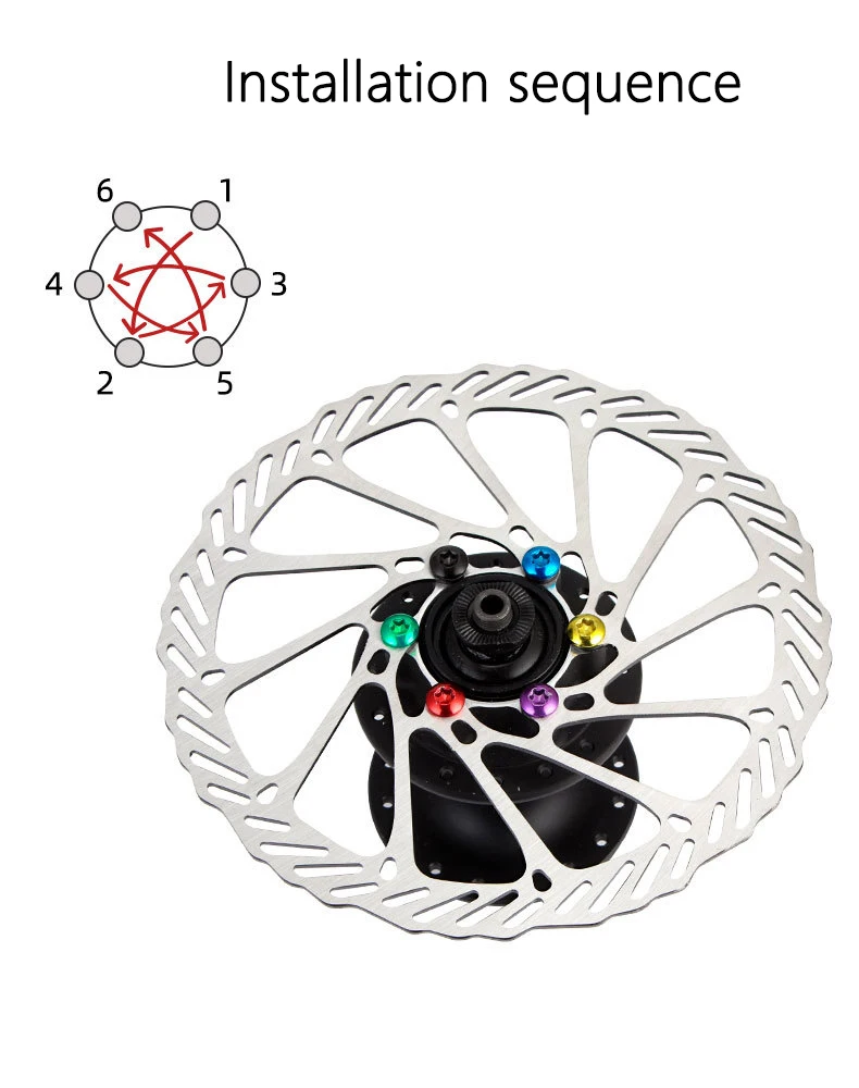 12 stücke Mountainbike Bremsscheibe Schrauben MTB Fahrrad M5x10mm Schrauben Edelstahl T25 Zyklus Fahrrad Bremsscheibe Schrauben schraube