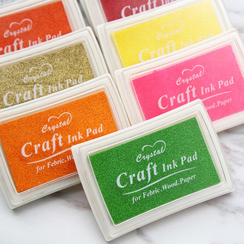 15 kleuren inktkussen rubber stempels stof hout papier scrapbooking inktkussen handgemaakt doe-het-zelf knutselen inktkussen op oliebasis vingerverf bruiloft