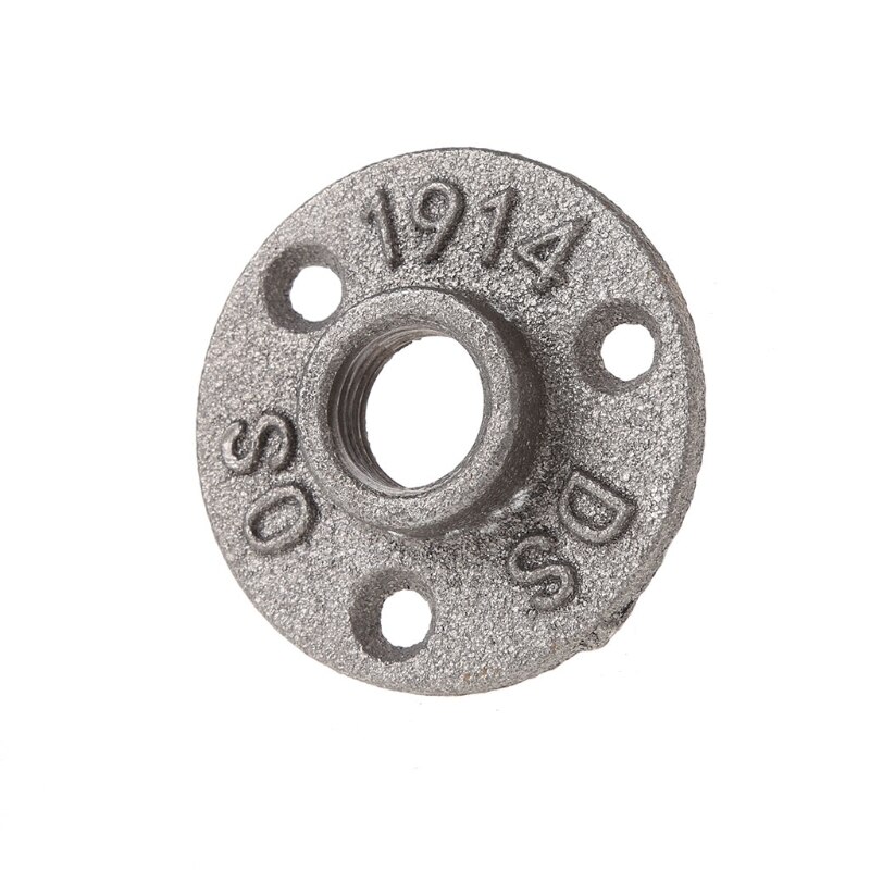 1/2" Malleable Thread Floor Flange Iron Pipe Fittings Wall Mount Industrial Threaded Flang