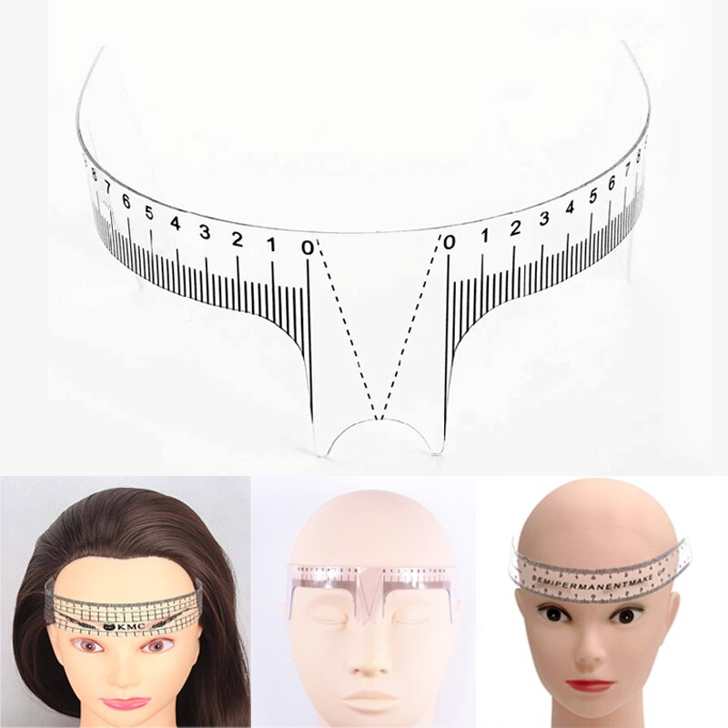 4 stilar återanvändbar ögonbryn linjal microblading semi permanent ögonbryn tatuering position linjal guide makeup stencil mätverktyg