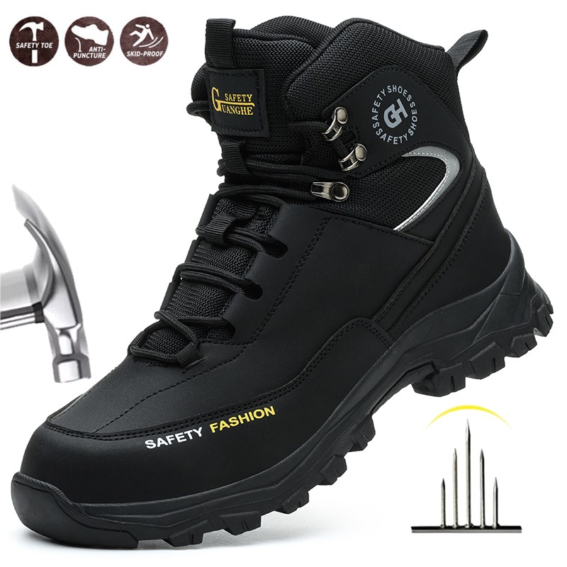 Pannensichere, rutschfeste Arbeits-Wandererstiefel, Lagerbier-Sicherheitsschuhe, leichte Anti-zerschlagen-Stiefel, Schutz-Sicherheitsschuh für Herren