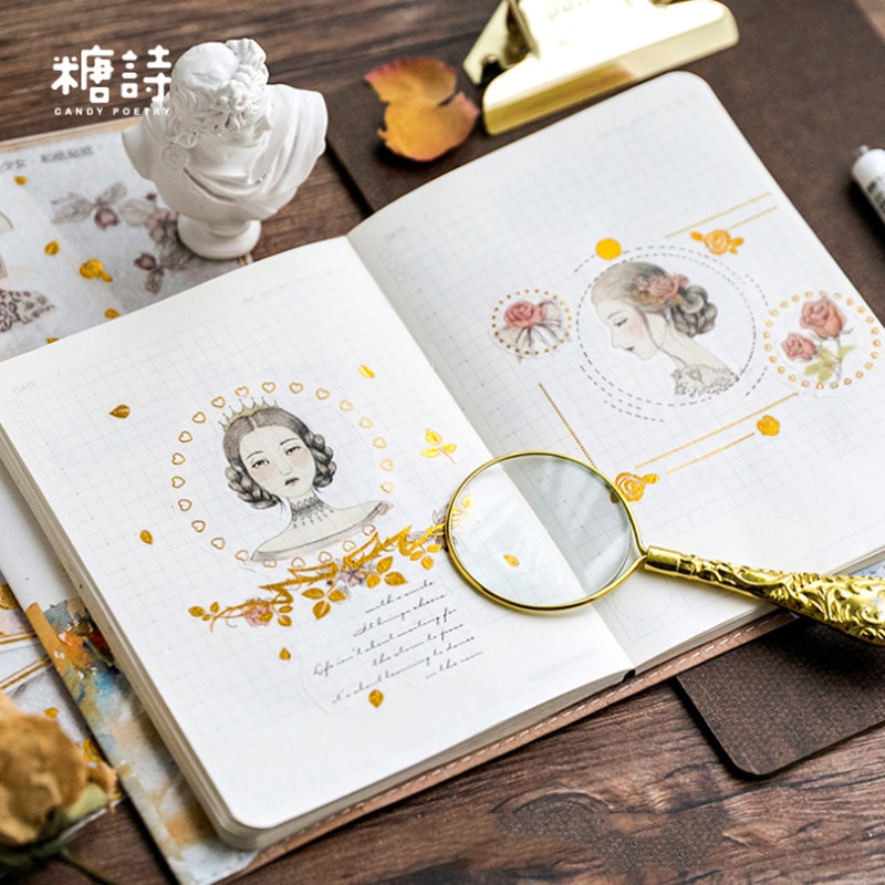 3pcs/pack Retro Girl Feelings DIY Album Stickers for You Kawaii Boullet Journal Sticker Stationery Materiales Escolares