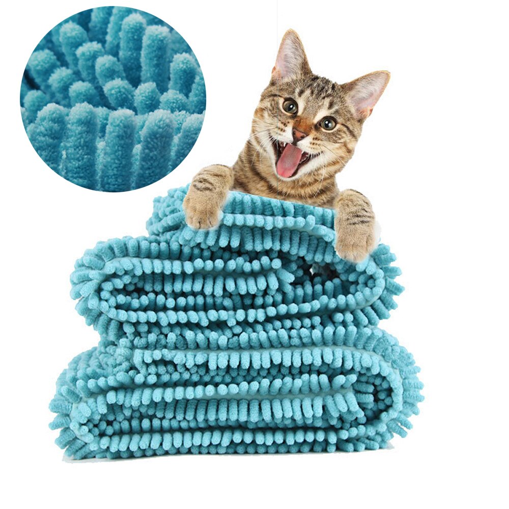 Multipurpose Pet Drying Towel Ultra-absorbent Dog Bath Towel Blanket Fiber Chenille Puppy Dog Clean Towel Pet Product Pet Towel