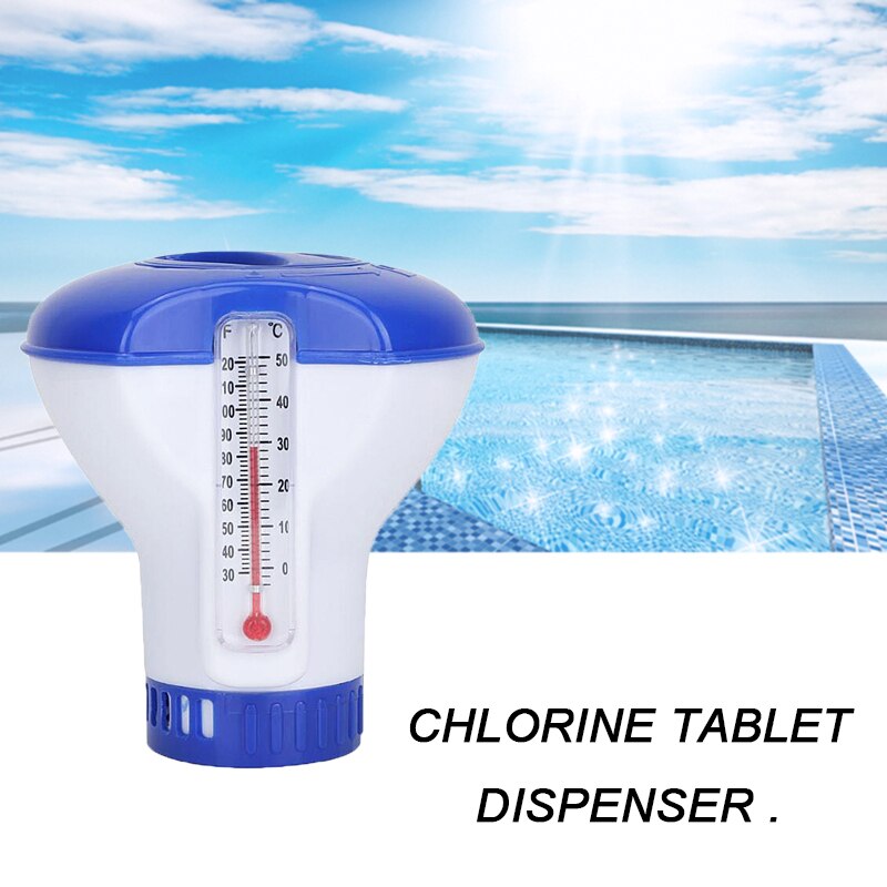 5 tommer swimmingpool flydende doseringsapplikator med termometer auto-leverandør flydende klorrensningsdispenser sterilisering