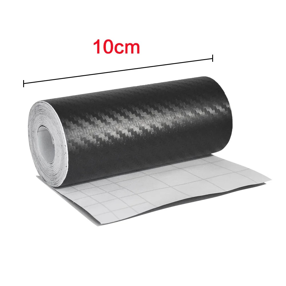 Nano Carbon Fiber Car Adhesive Tapes DIY Paste Strip Auto Door Sill Side Mirror Anti Scratch Stickers Waterproof Protection Film: Gold / 5m