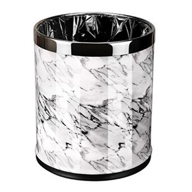 Marmor mønster 10l søppelbøtte bøtter bøtter diameter 23cm høyde 27cm søppelbøtter stue bad kjøkken søppelbøtter