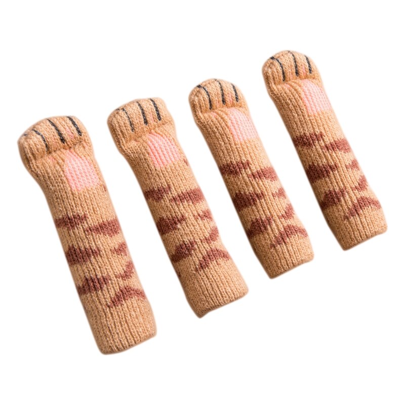 16Pcs Bescherming Vloer Stoel Voet Pad Been Meubels Breien Cover Stoel Kat Pads Anti-Noise Protector Sokken Tafel: Default Title